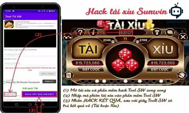 Tool hack Tài Xỉu Sunwin là phần mềm hỗ trợ người chơi Tài Xỉu nhanh trúng lớn